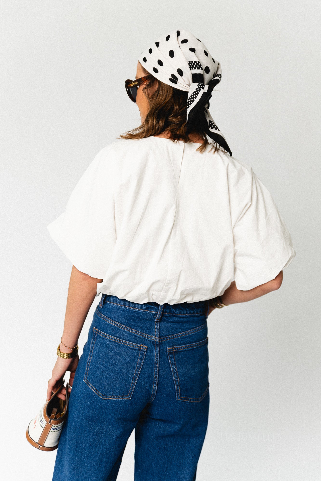 VIBaluni O-neck SS volume top snow white