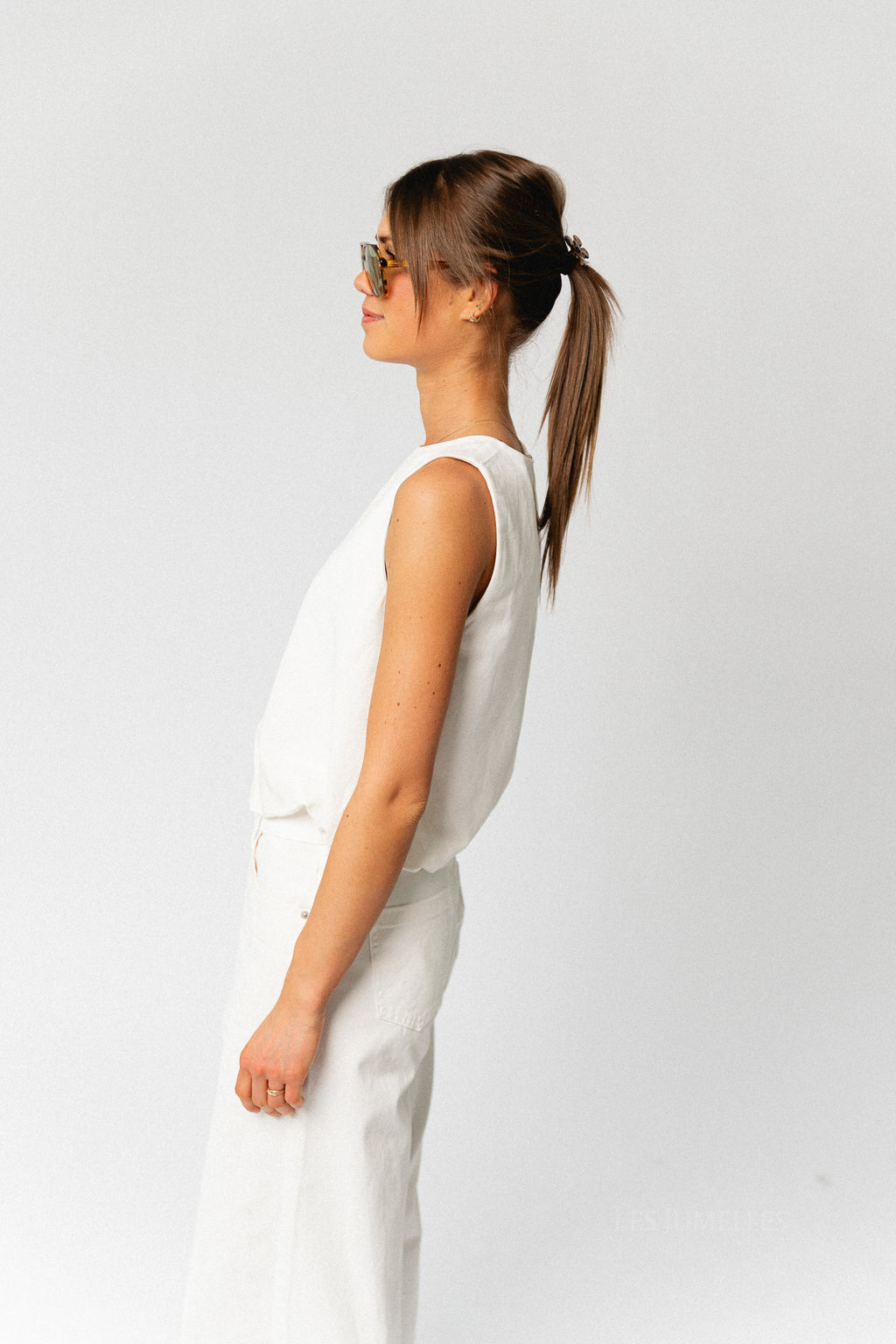 VIPrisilla O-neck SL balloon top snow white