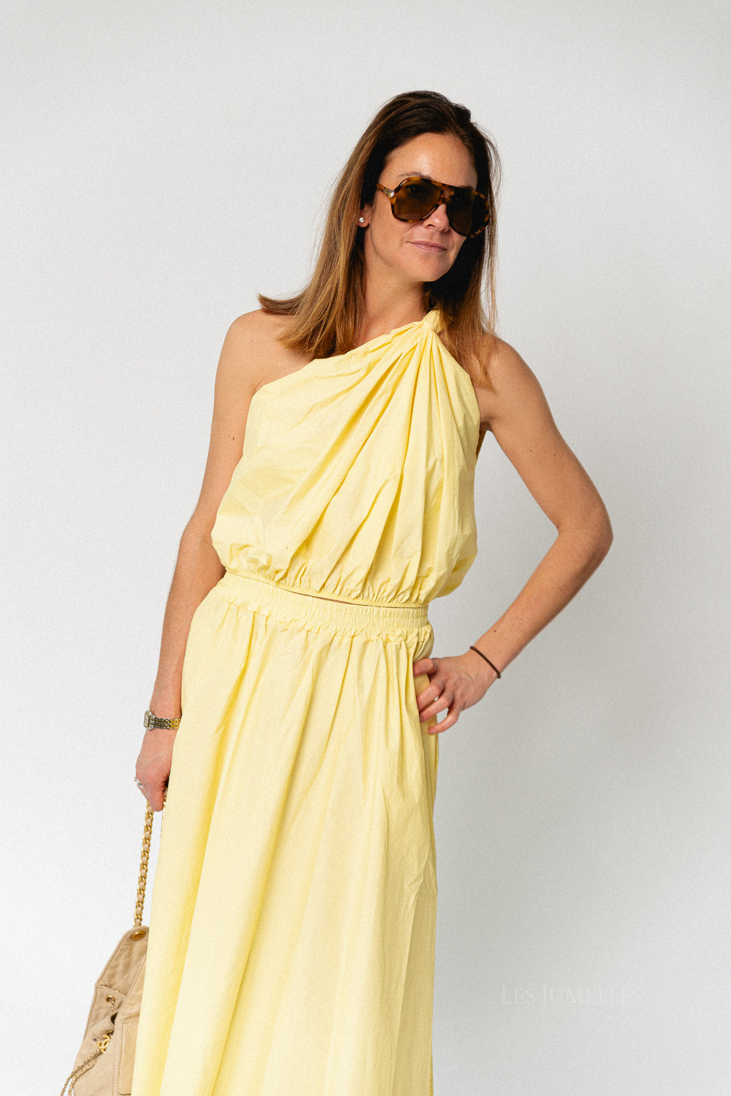 Fran one shoulder top sunshine yellow