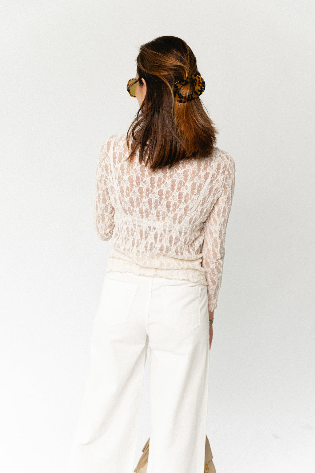 Vivienne LS lace top birch