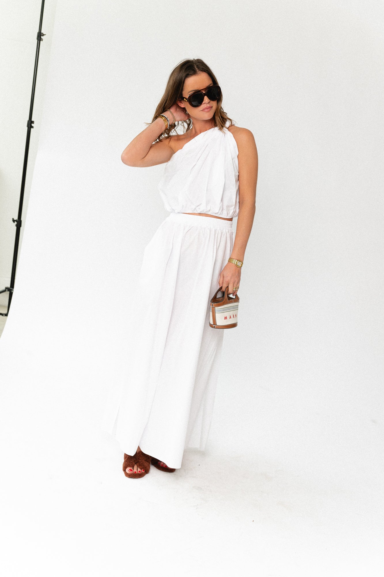 Fran one shoulder top wit