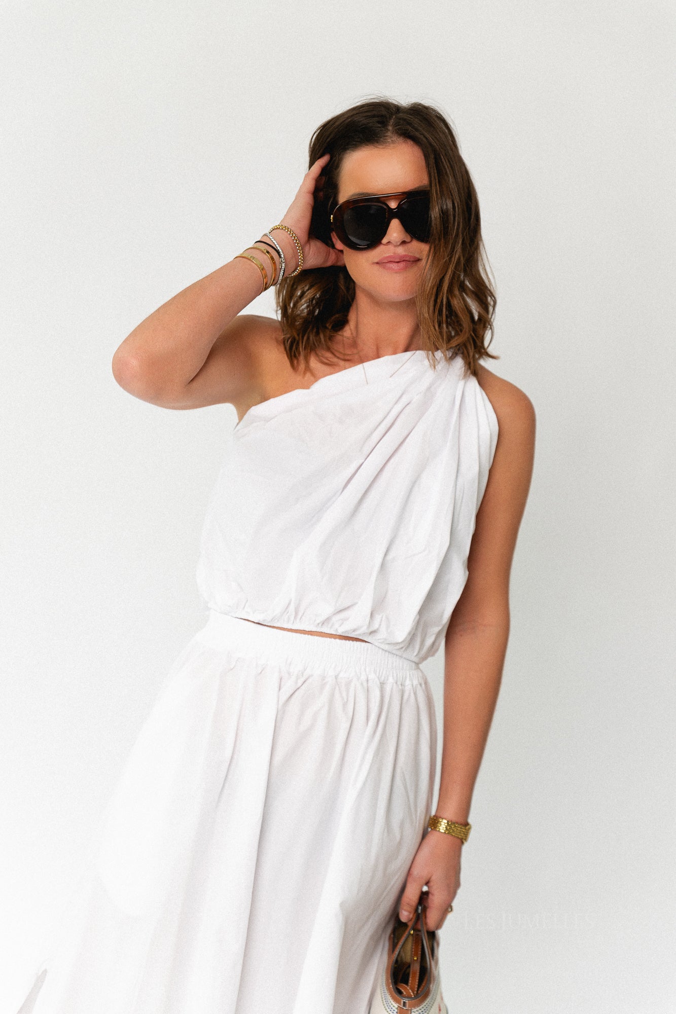 Fran one shoulder top wit