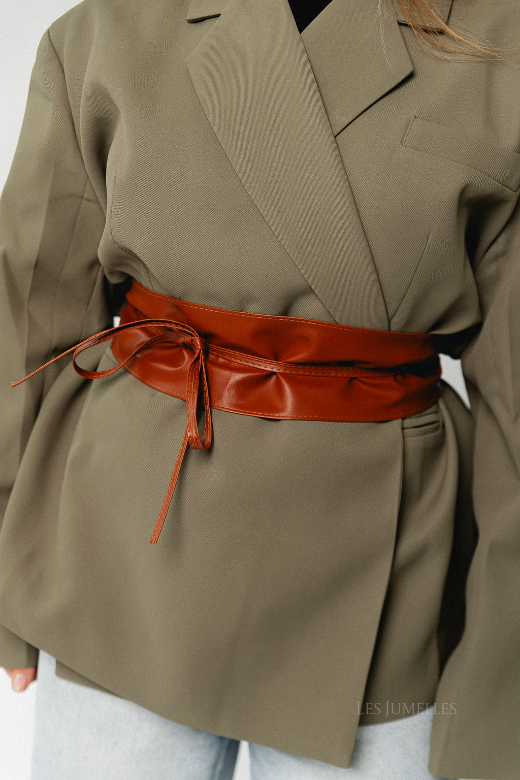 Tori tie belt cognac