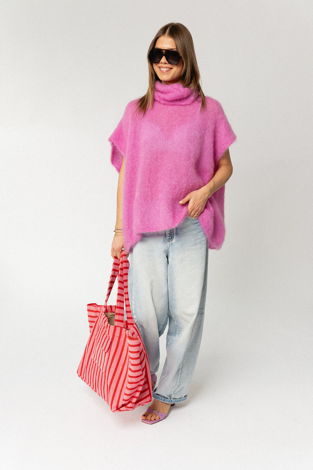 Manon roll neck jumper orchid