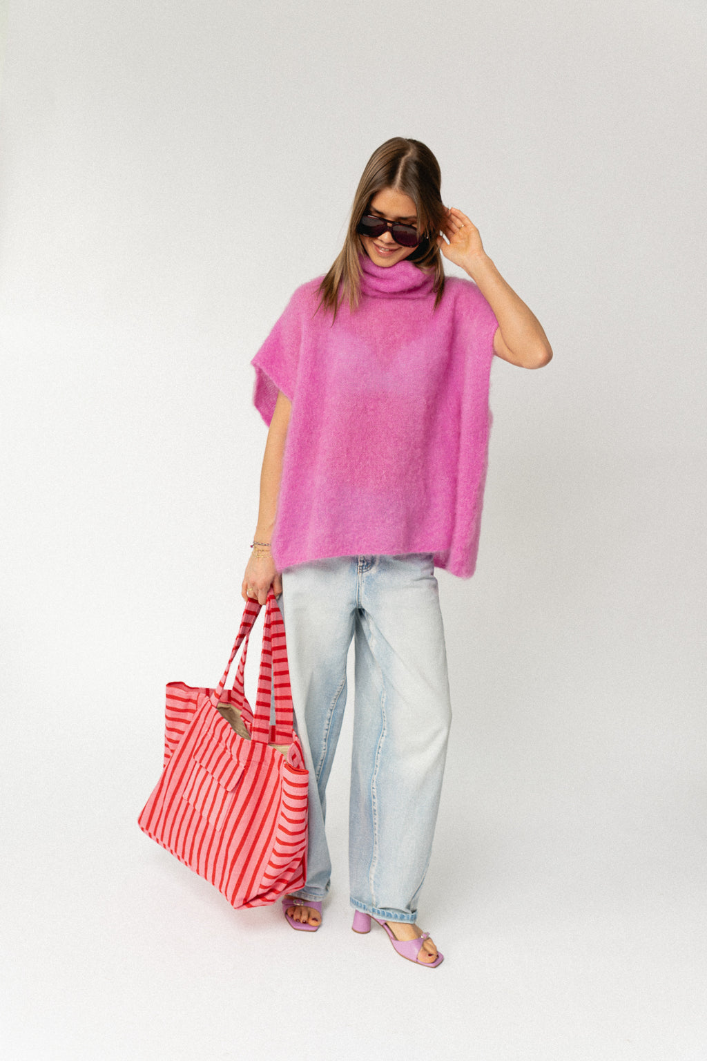 Manon roll neck jumper orchid