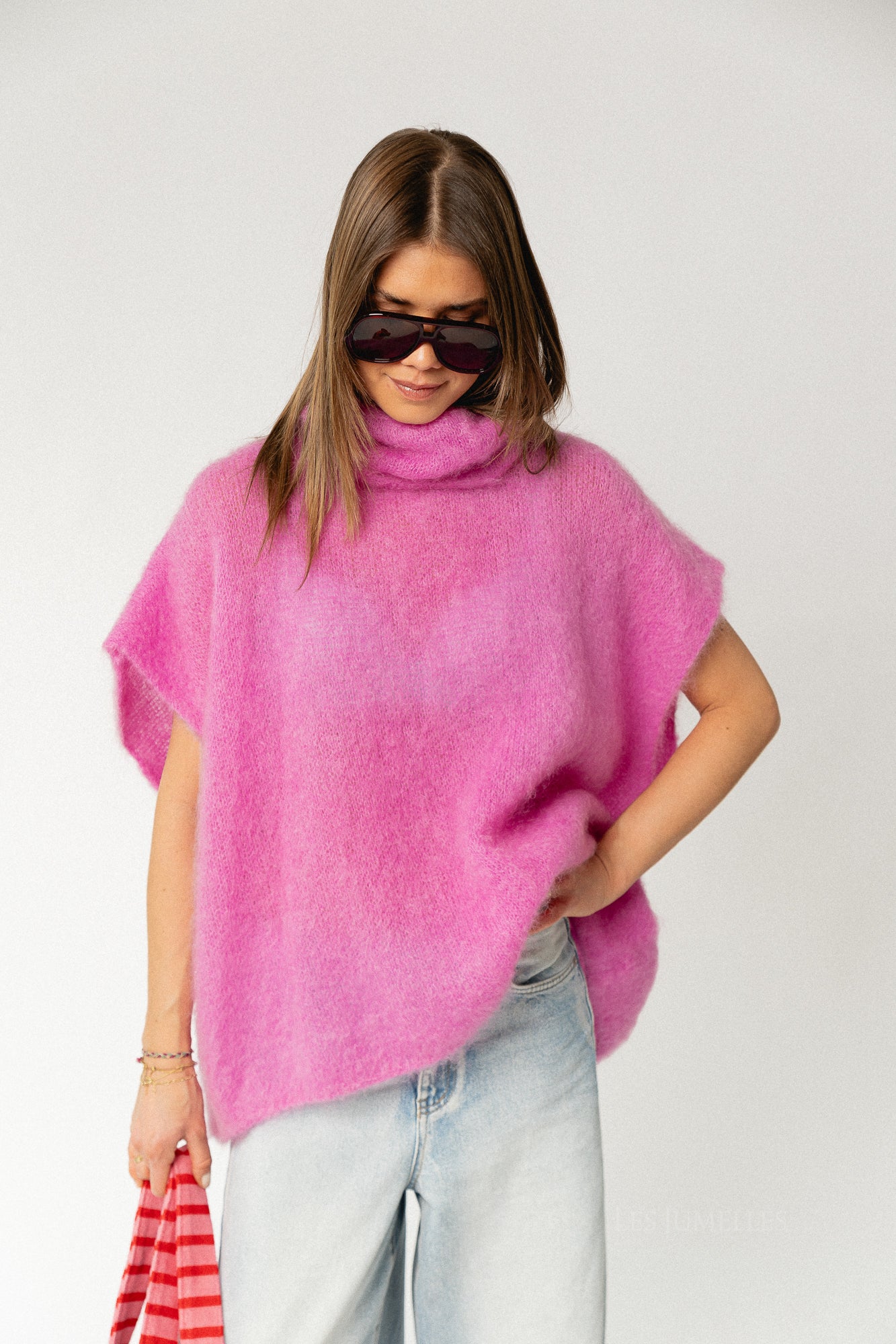 Manon roll neck jumper orchid