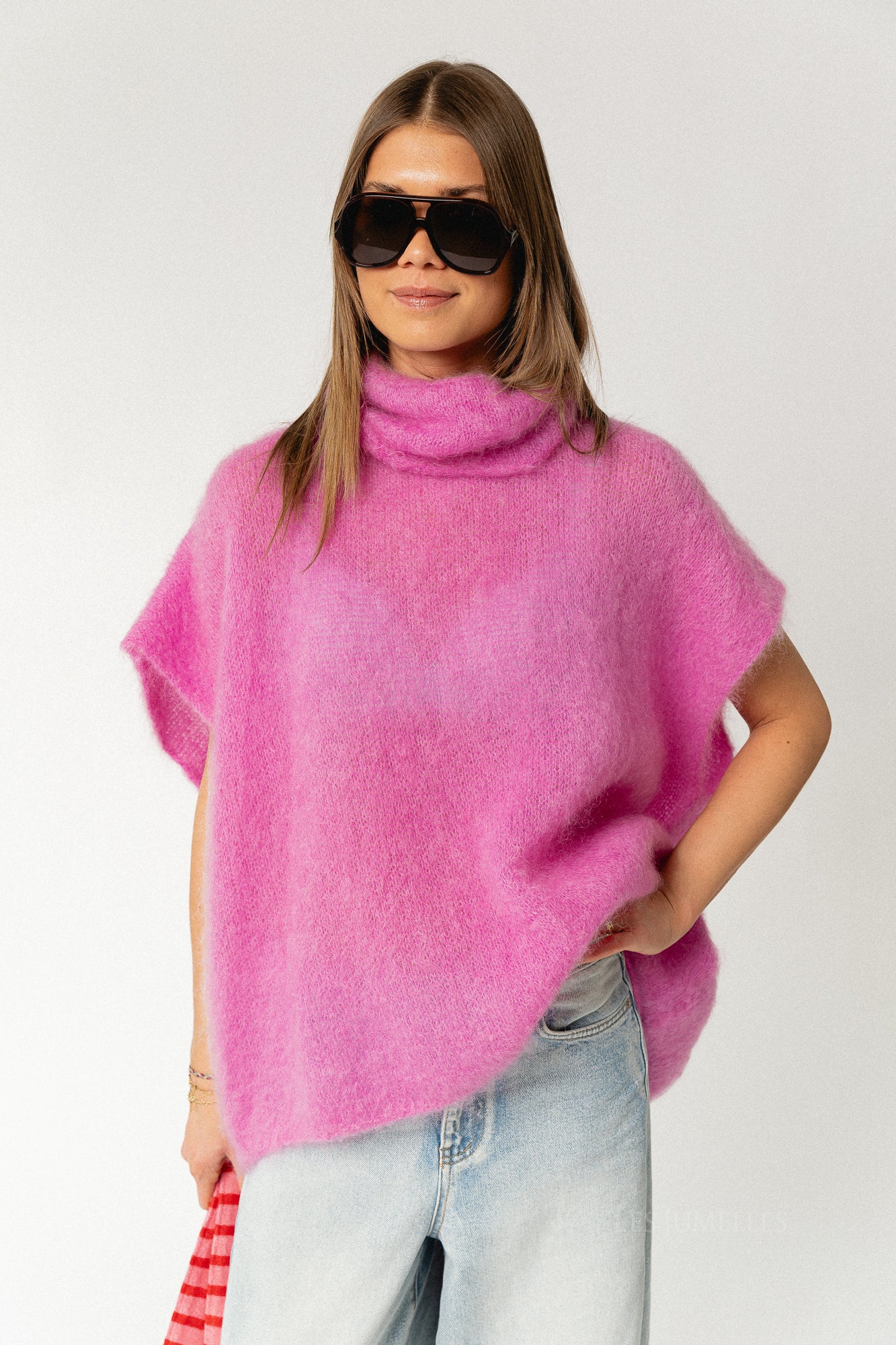 Manon roll neck jumper orchid