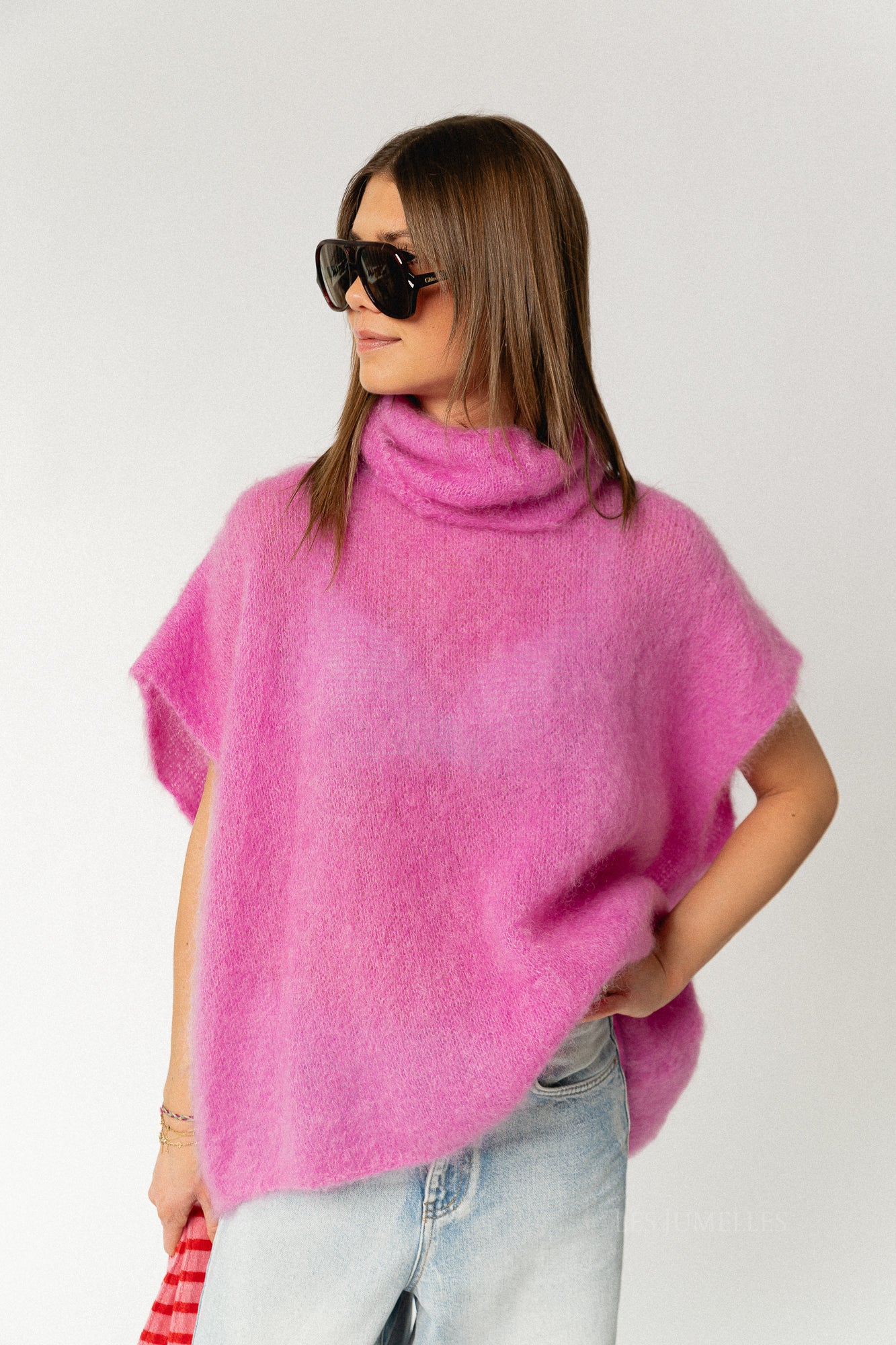 Manon roll neck jumper orchid