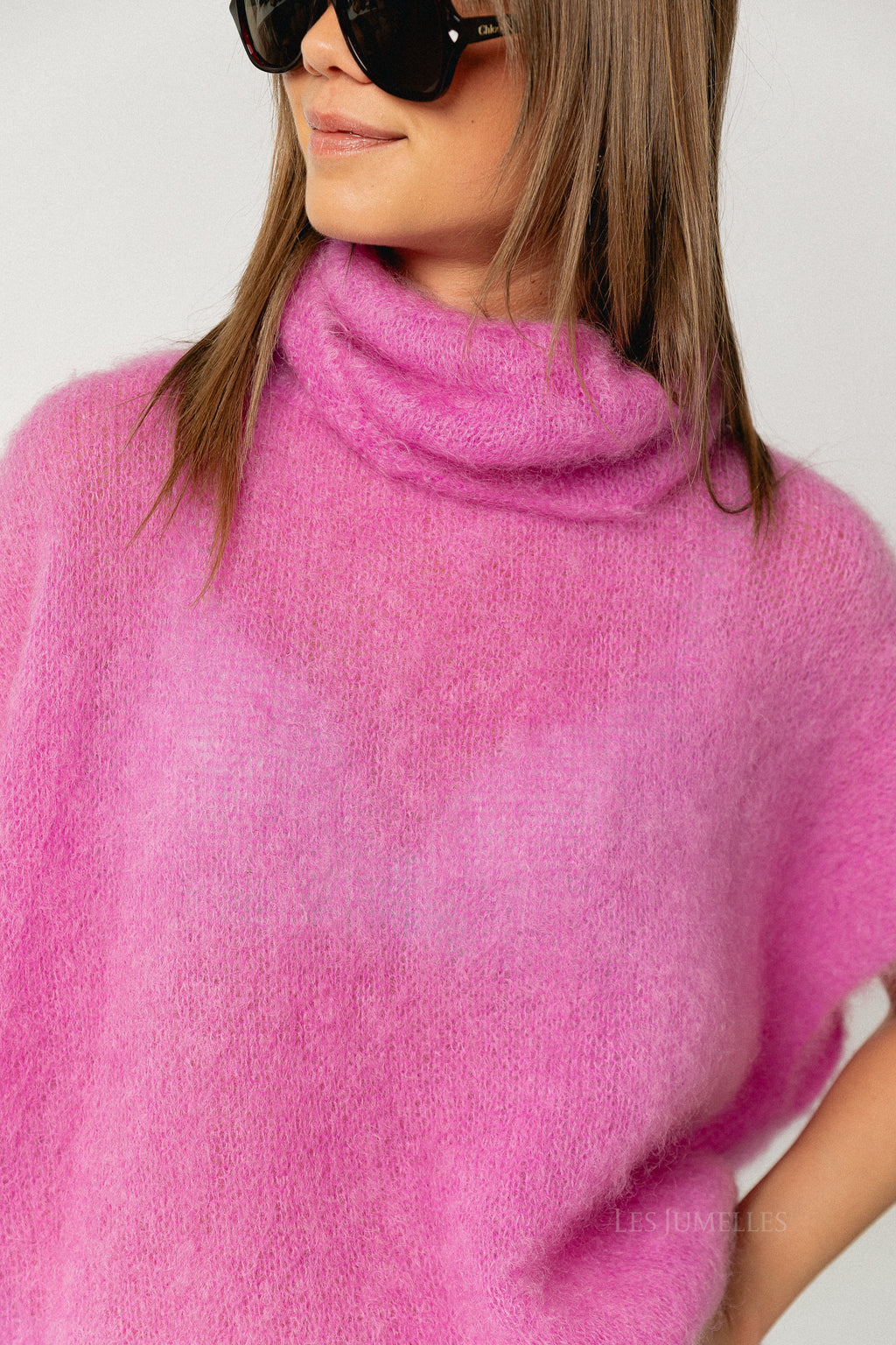 Manon roll neck jumper orchid