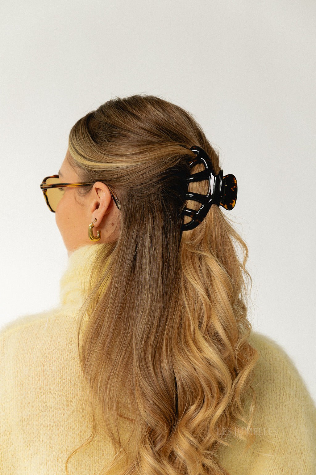 Octopus hairclip tortoise - brown