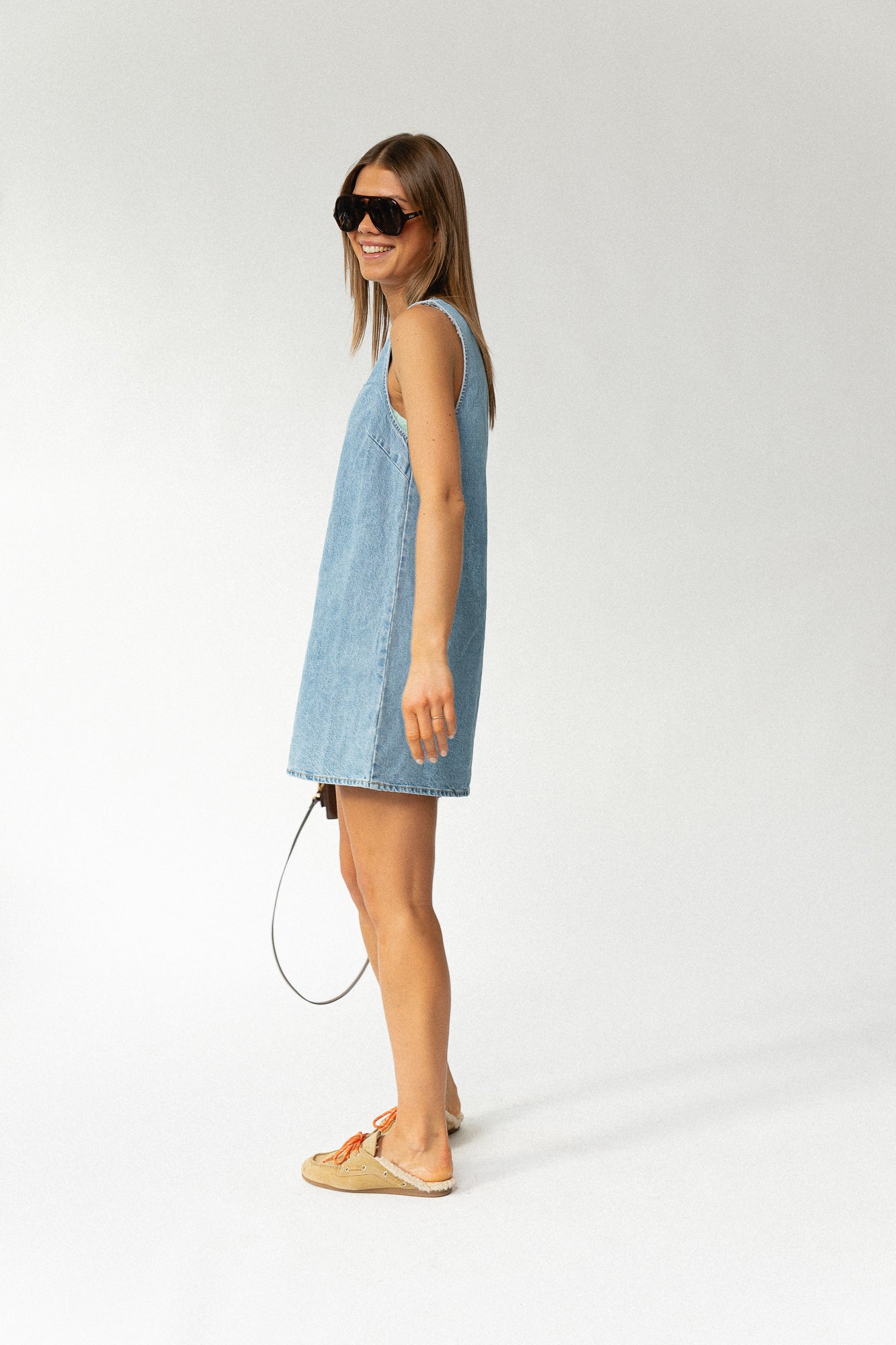 Xristina dress light blue denim