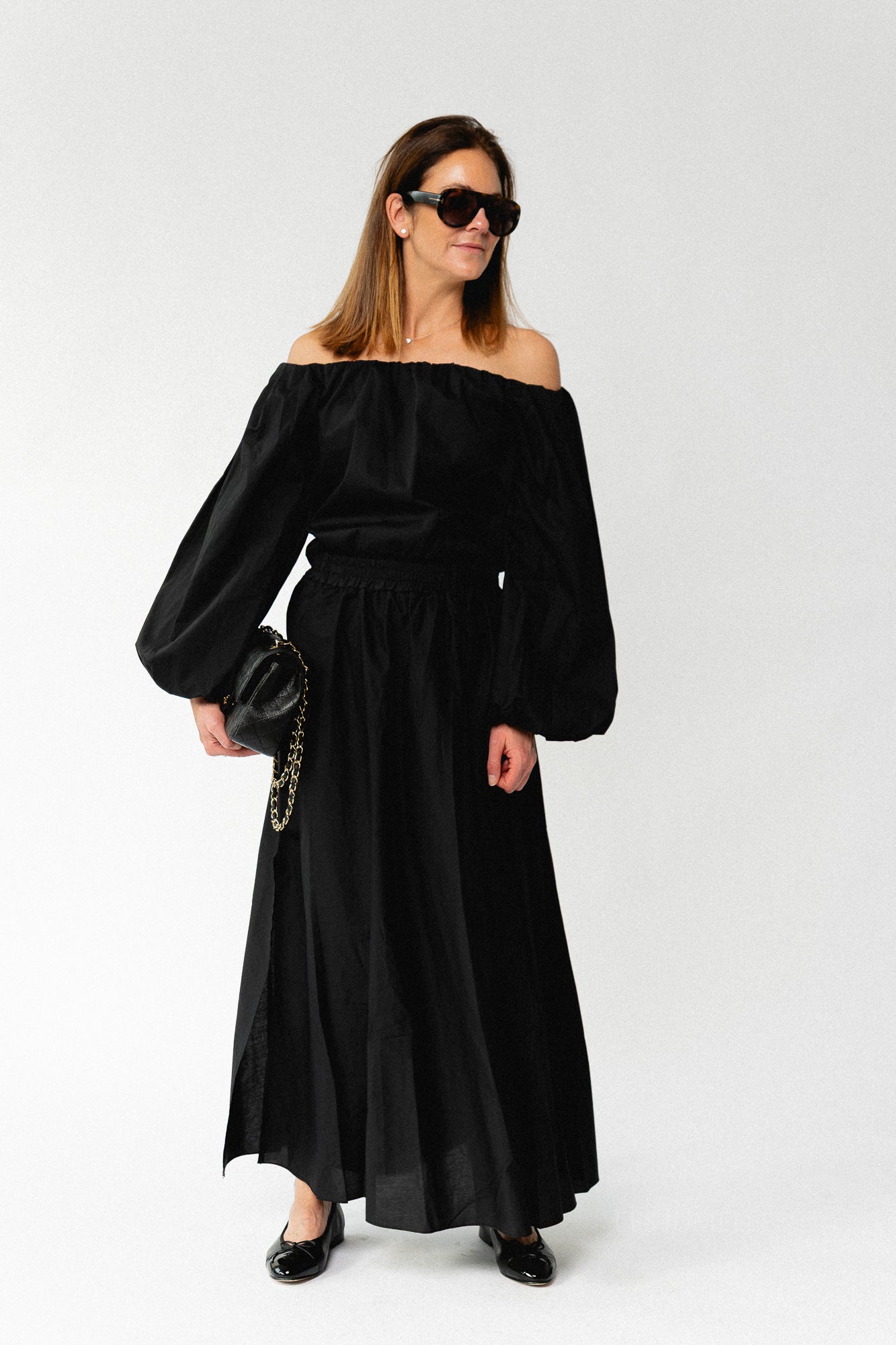 Fran langer Rock schwarz