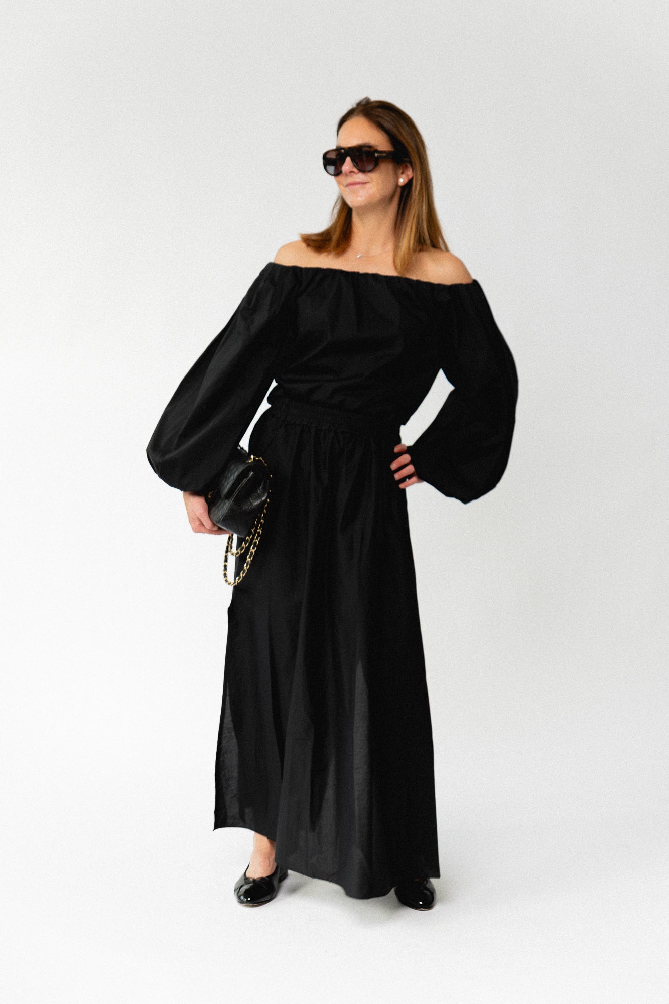 Fran langer Rock schwarz