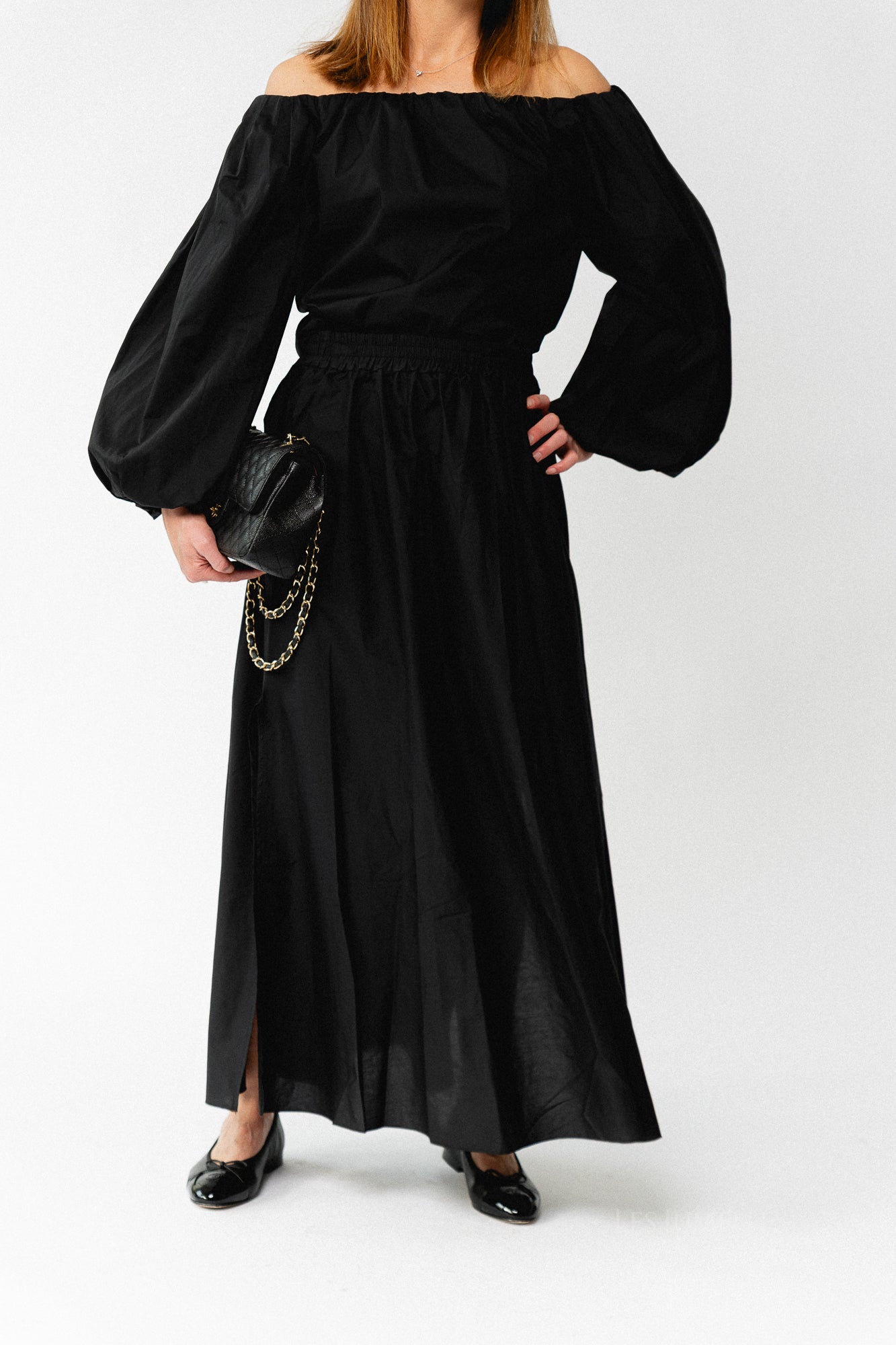 Fran langer Rock schwarz