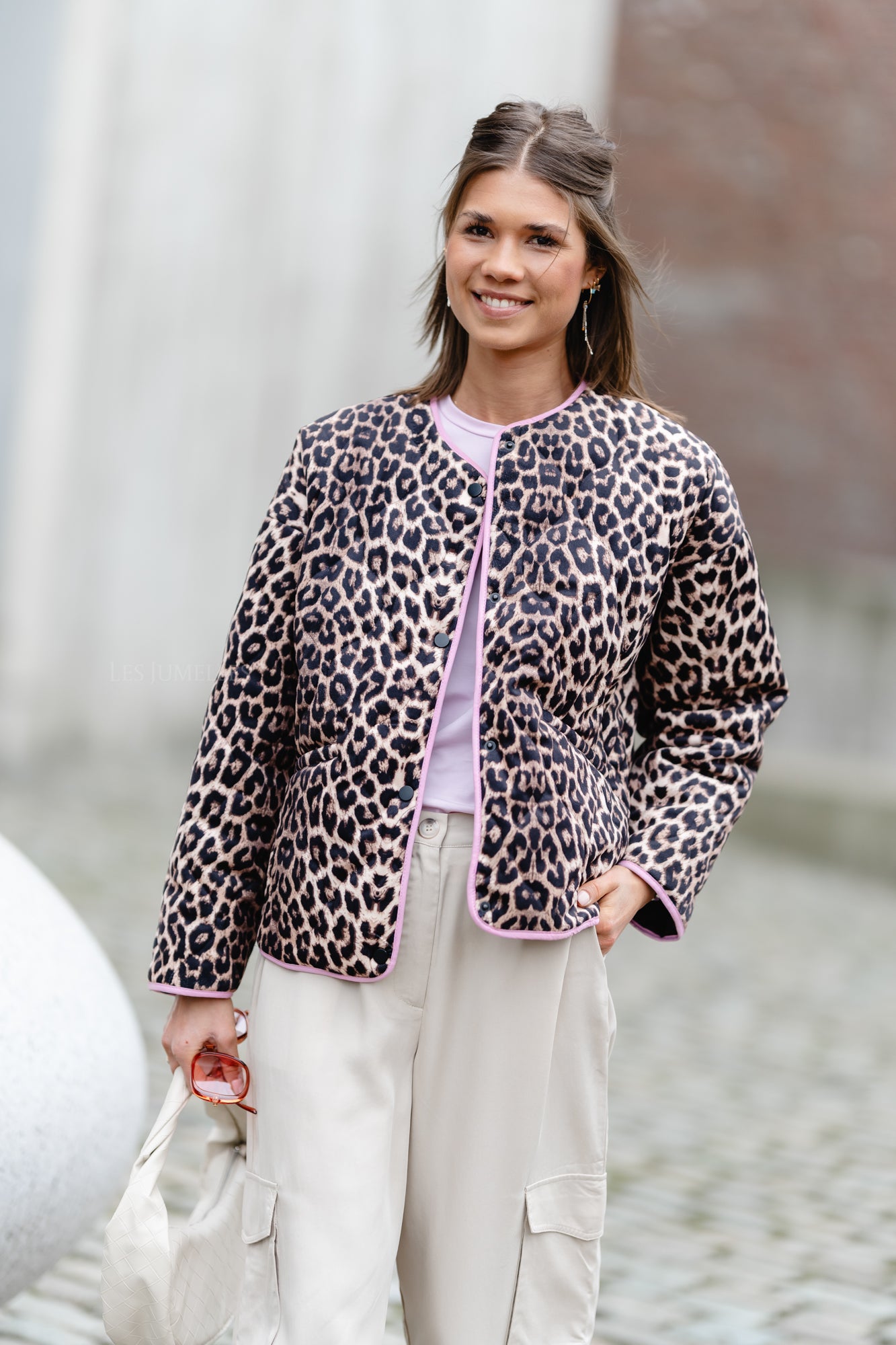 Cropped leopard clearance jacket