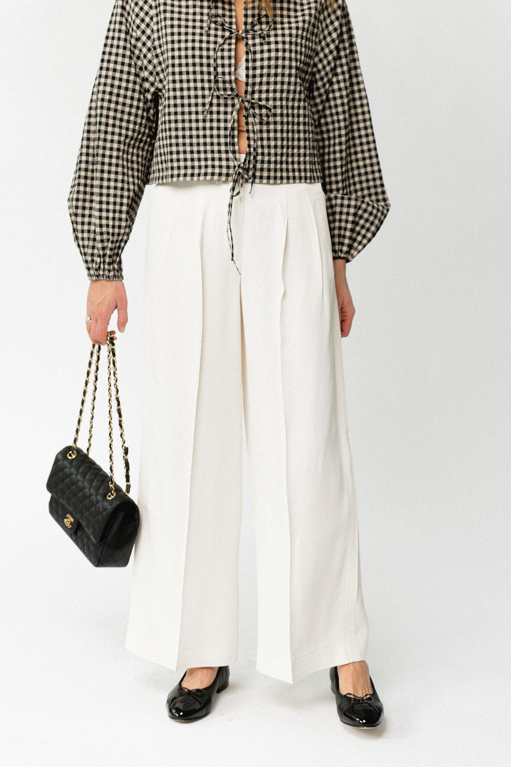 SLFExtra wide Ellie HW pants egret