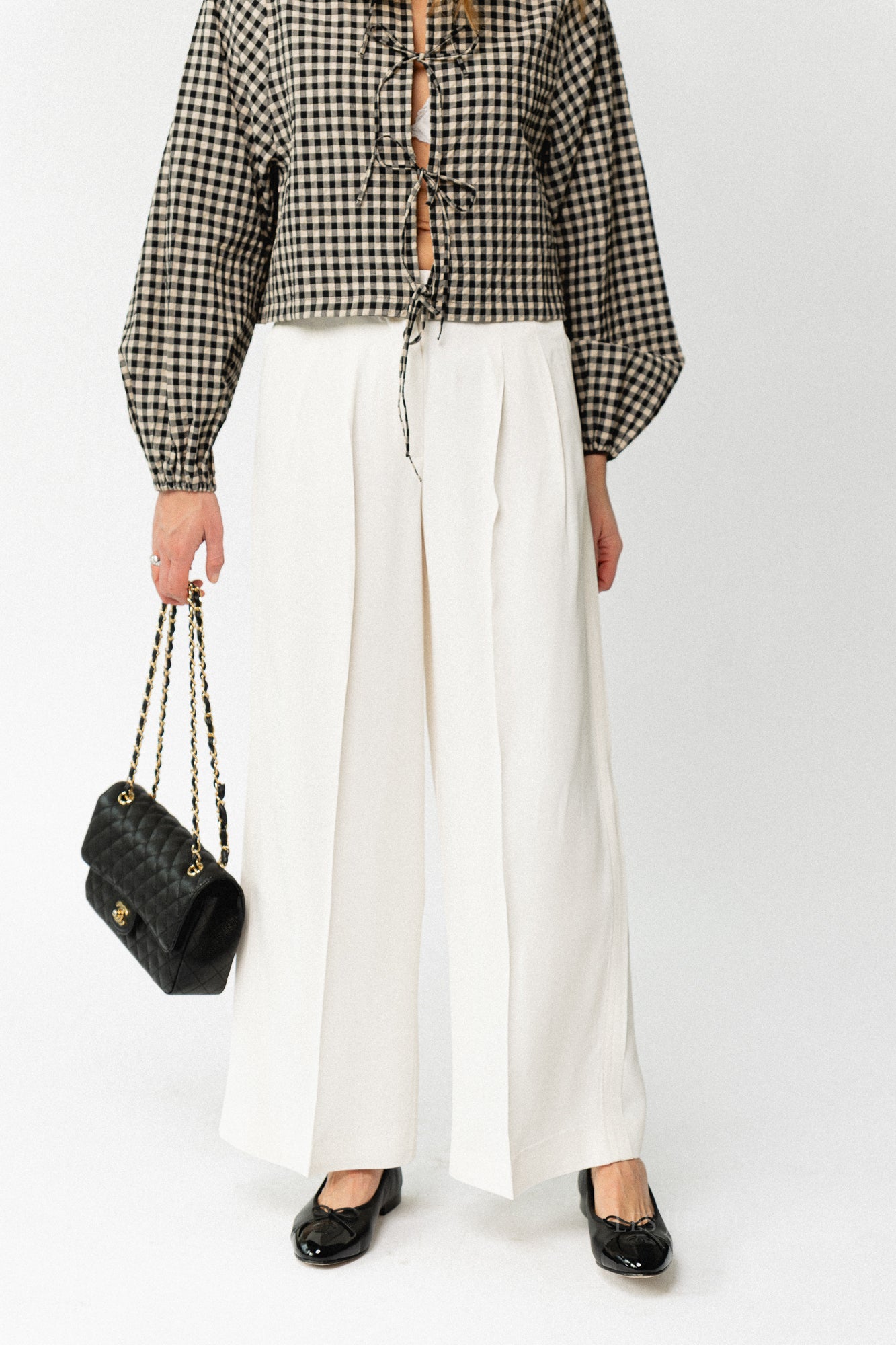 SLFExtra wide Ellie HW pants egret