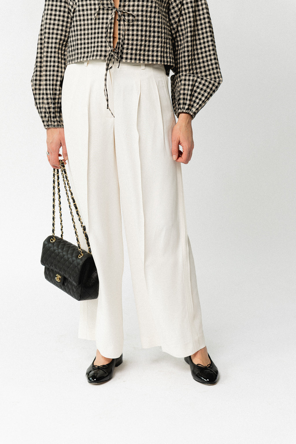 SLFExtra wide Ellie HW pants egret