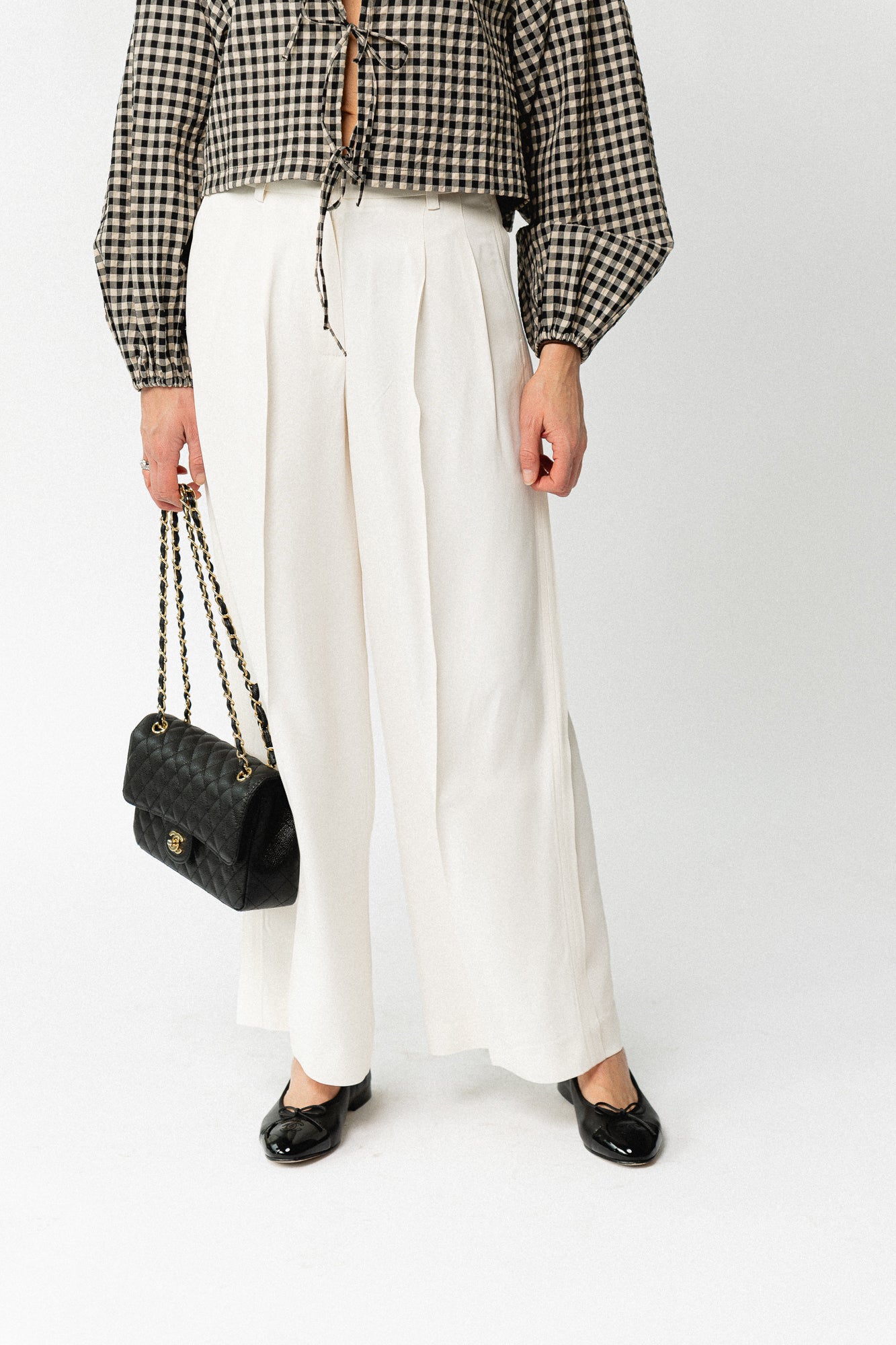 SLFExtra wide Ellie HW pants egret