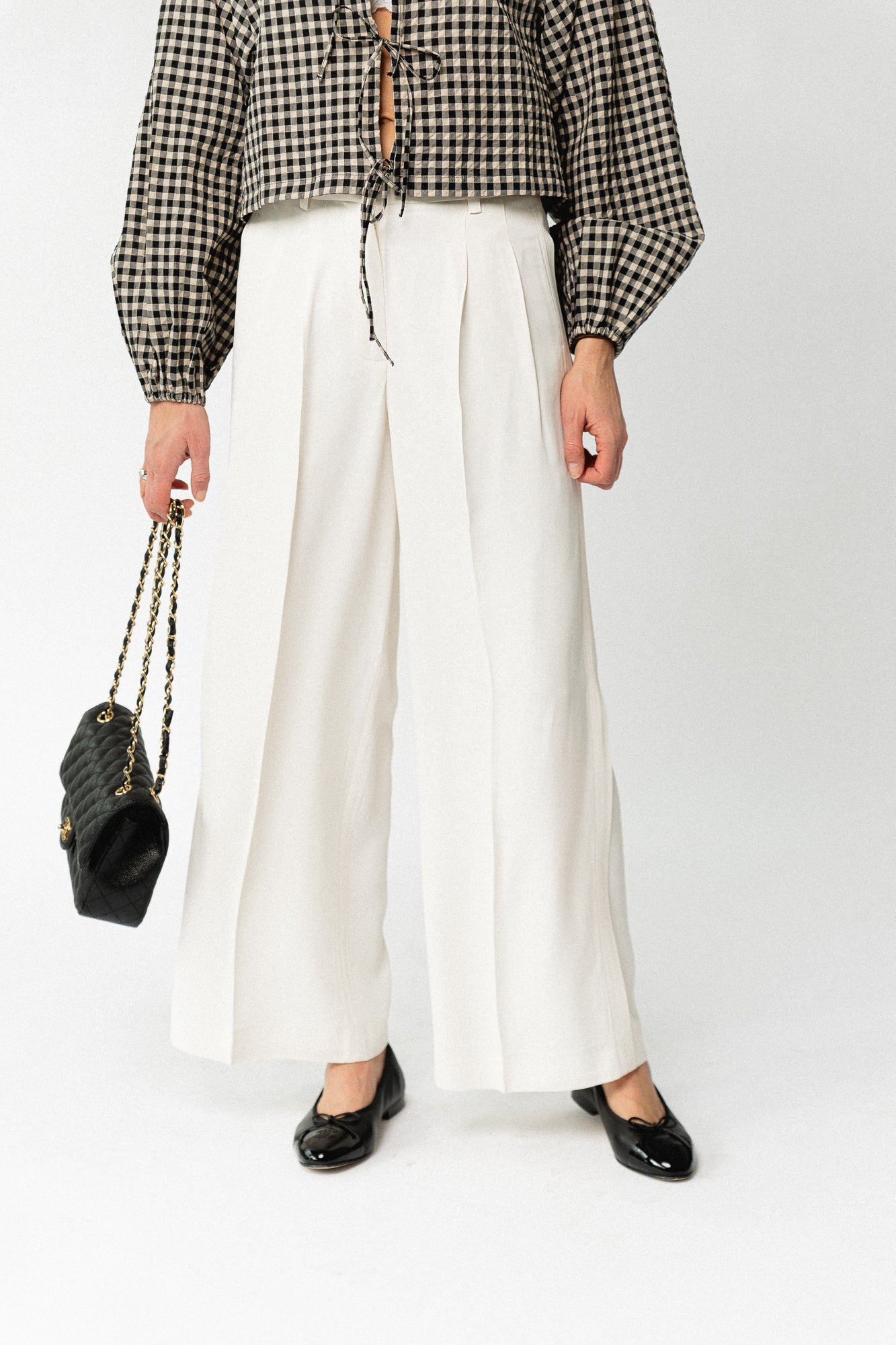 SLFExtra wide Ellie HW pants egret