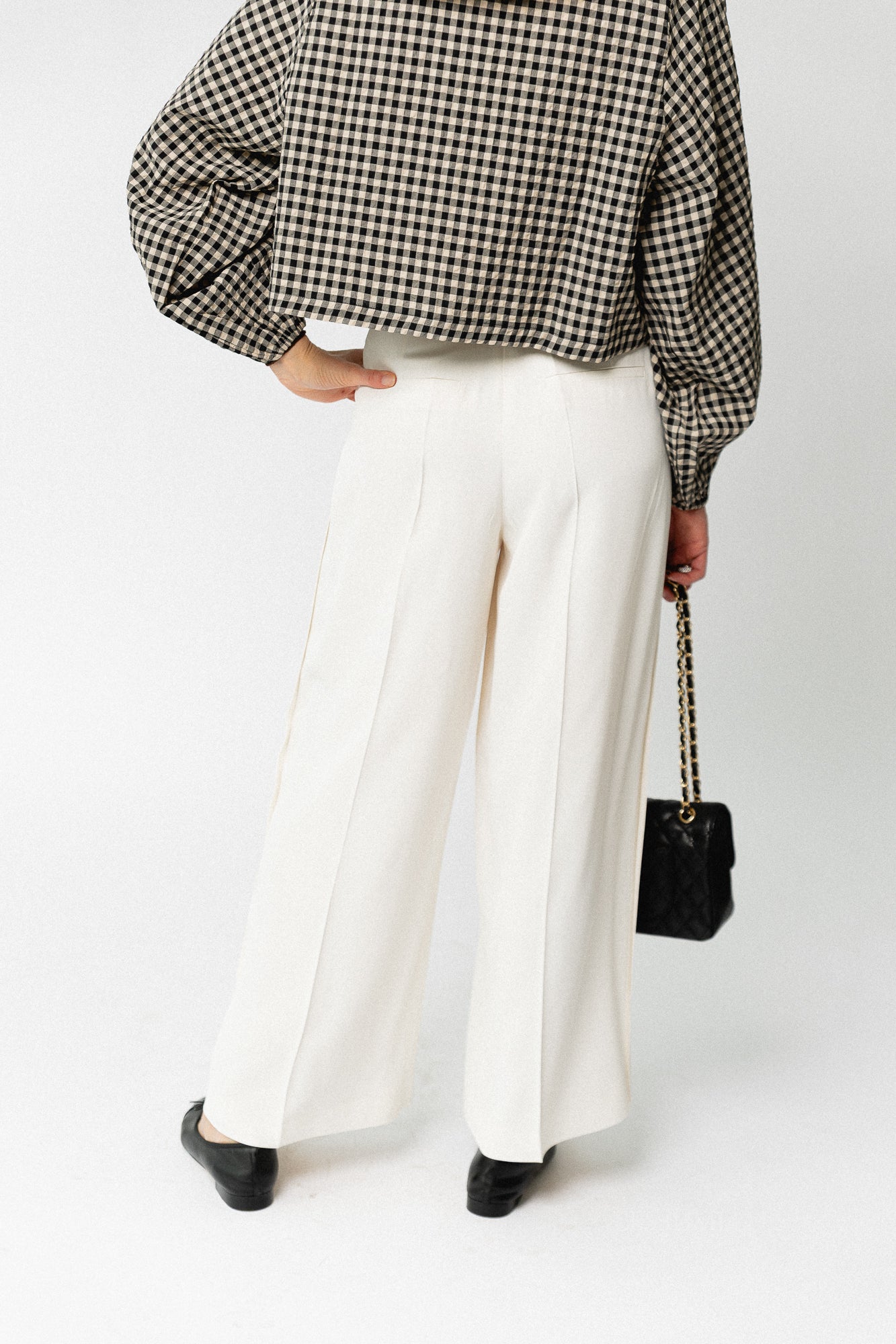 SLFExtra wide Ellie HW pants egret