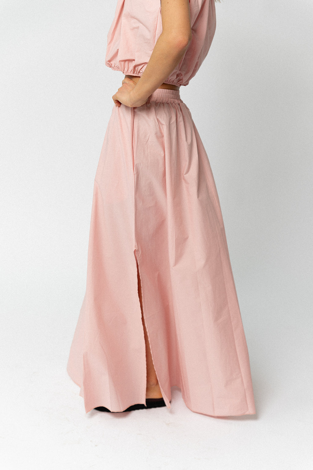 Fran long skirt blush pink