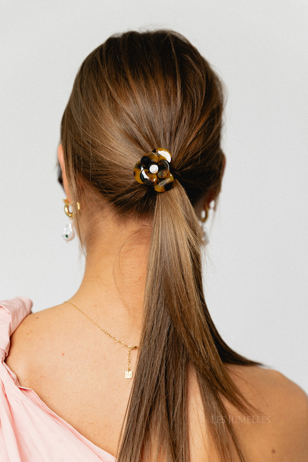Flower hairtie tortoise - brown