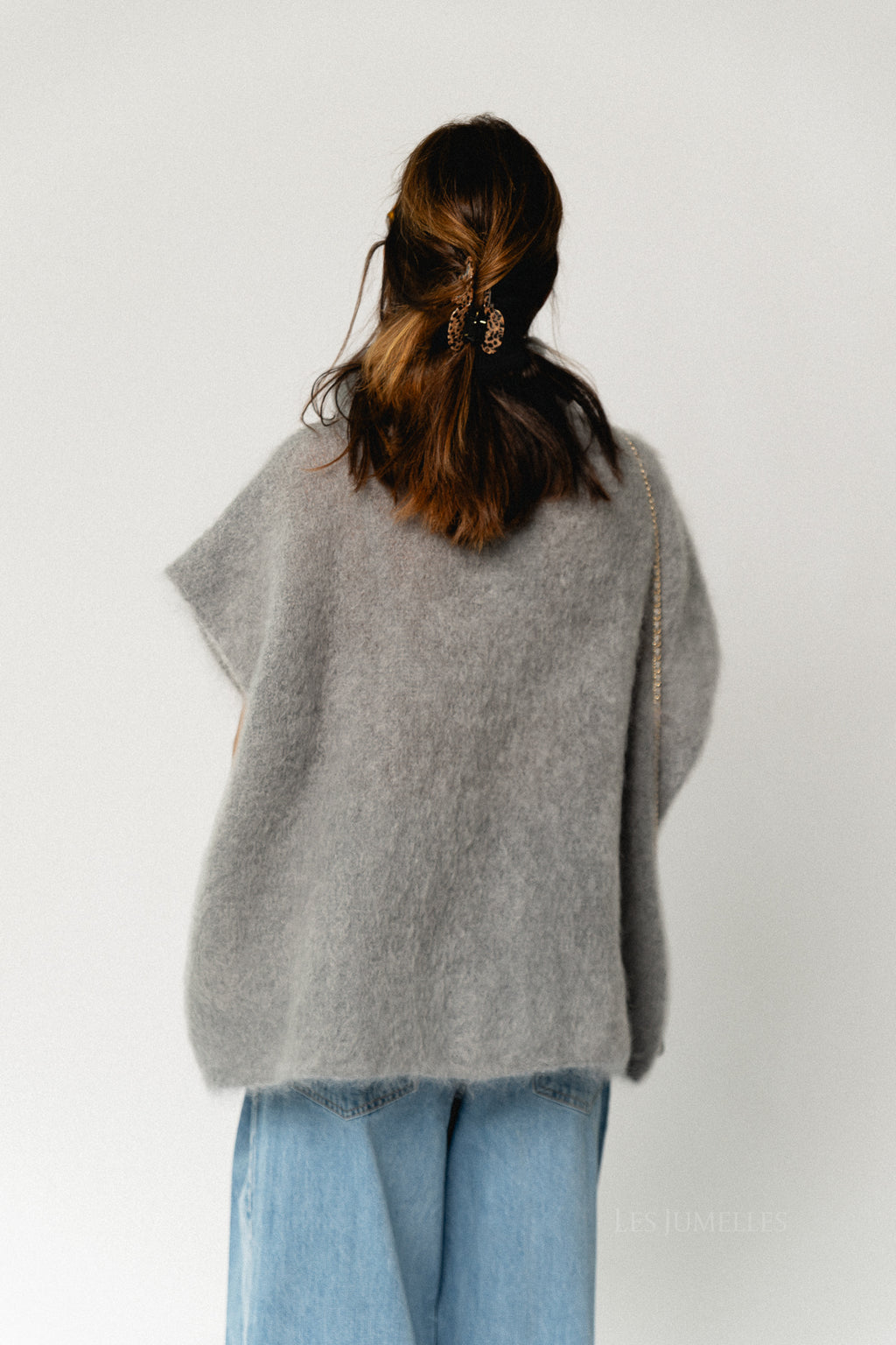 Manon roll neck jumper grey
