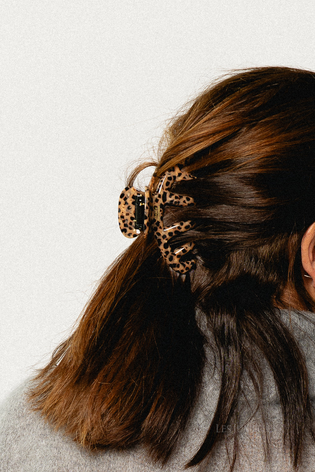 Octopus hairclip tortoise - beige