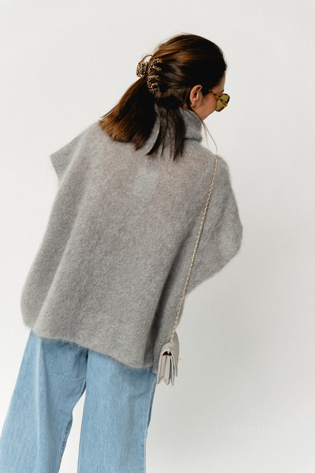Manon roll neck jumper grey