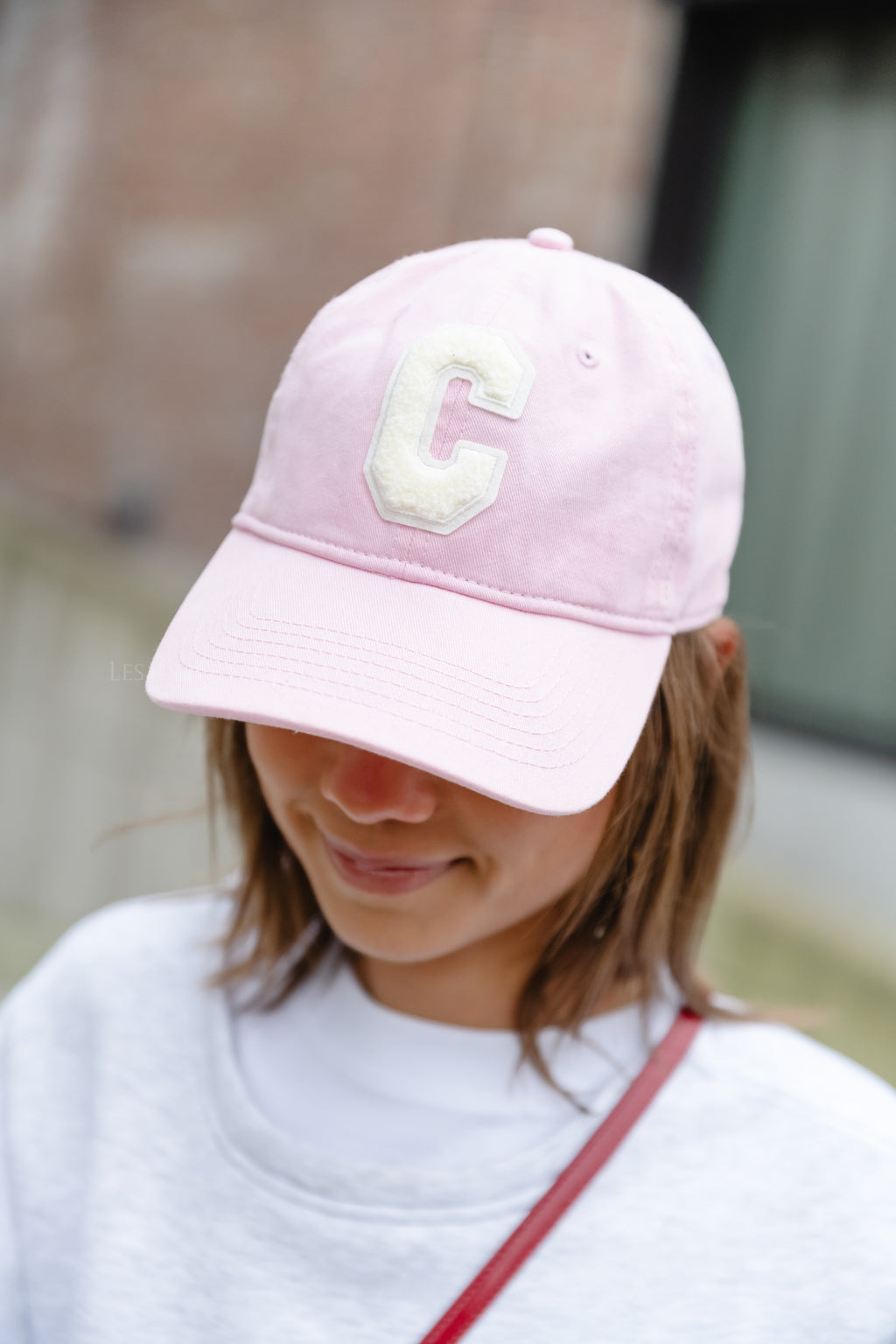 'C' Mütze Denim rosa