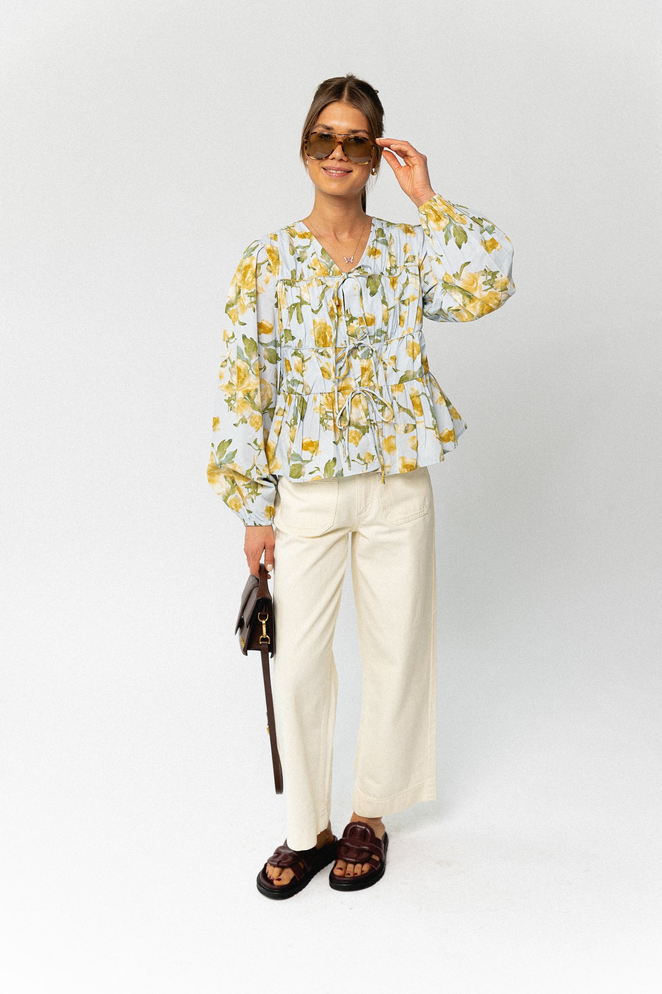 VIEmma RW 7/8 stich detail jeans birch