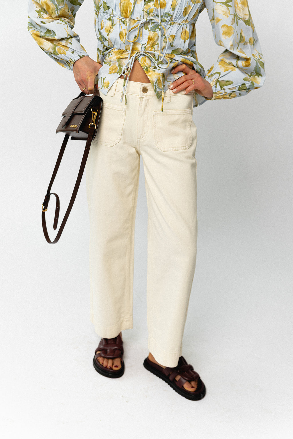 VIEmma RW 7/8 stich detail jeans birch