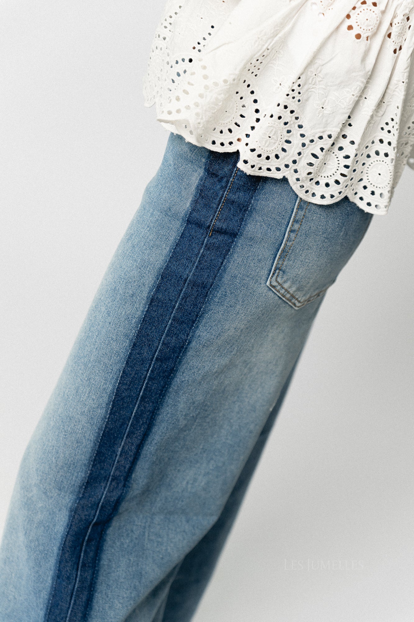 YASPamela HW wide jeans medium blue