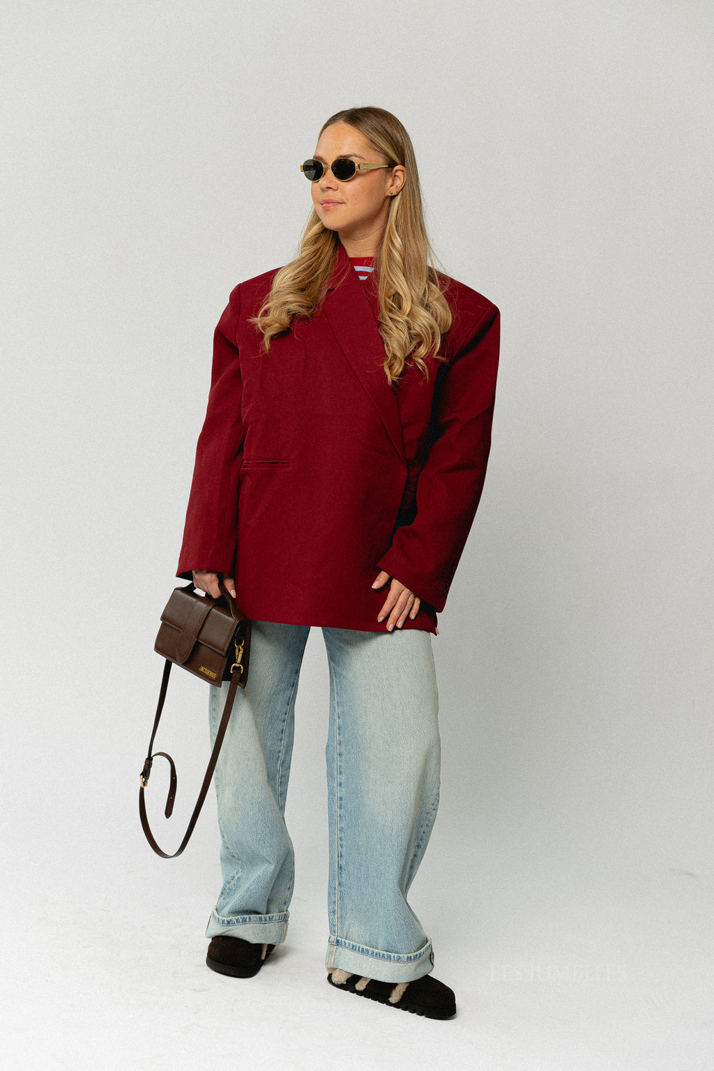 Chloe oversized blazer red dahlia