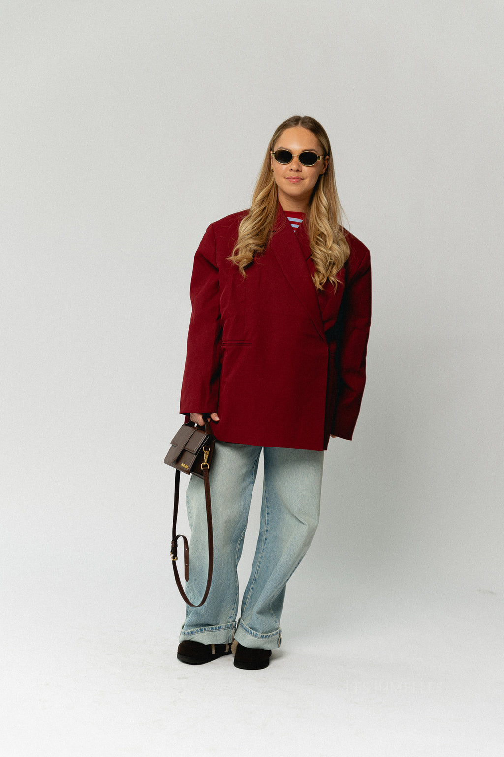 Chloe oversized blazer red dahlia