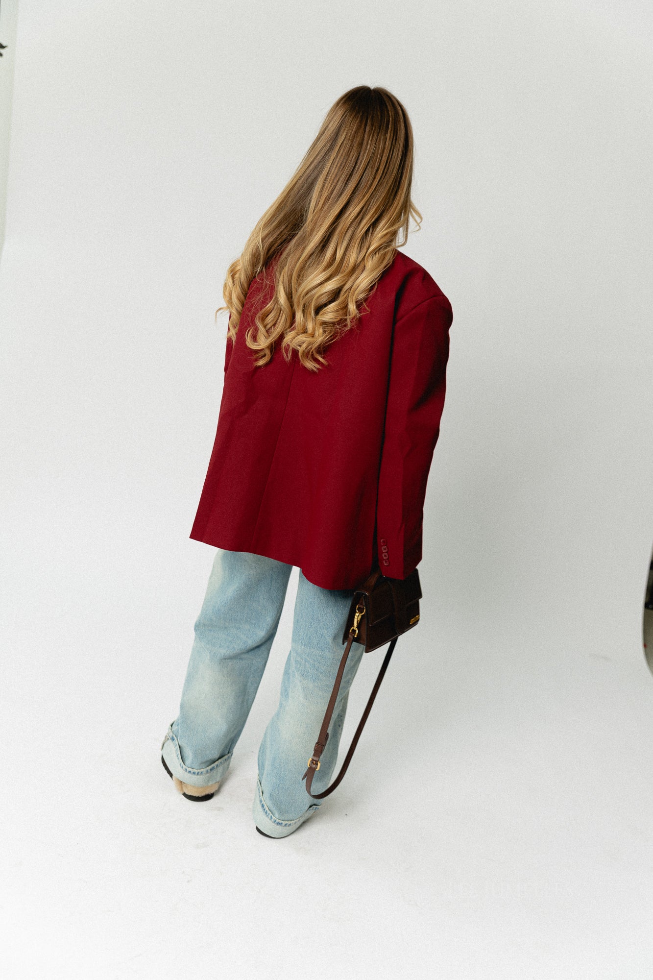 Chloe oversized blazer red dahlia