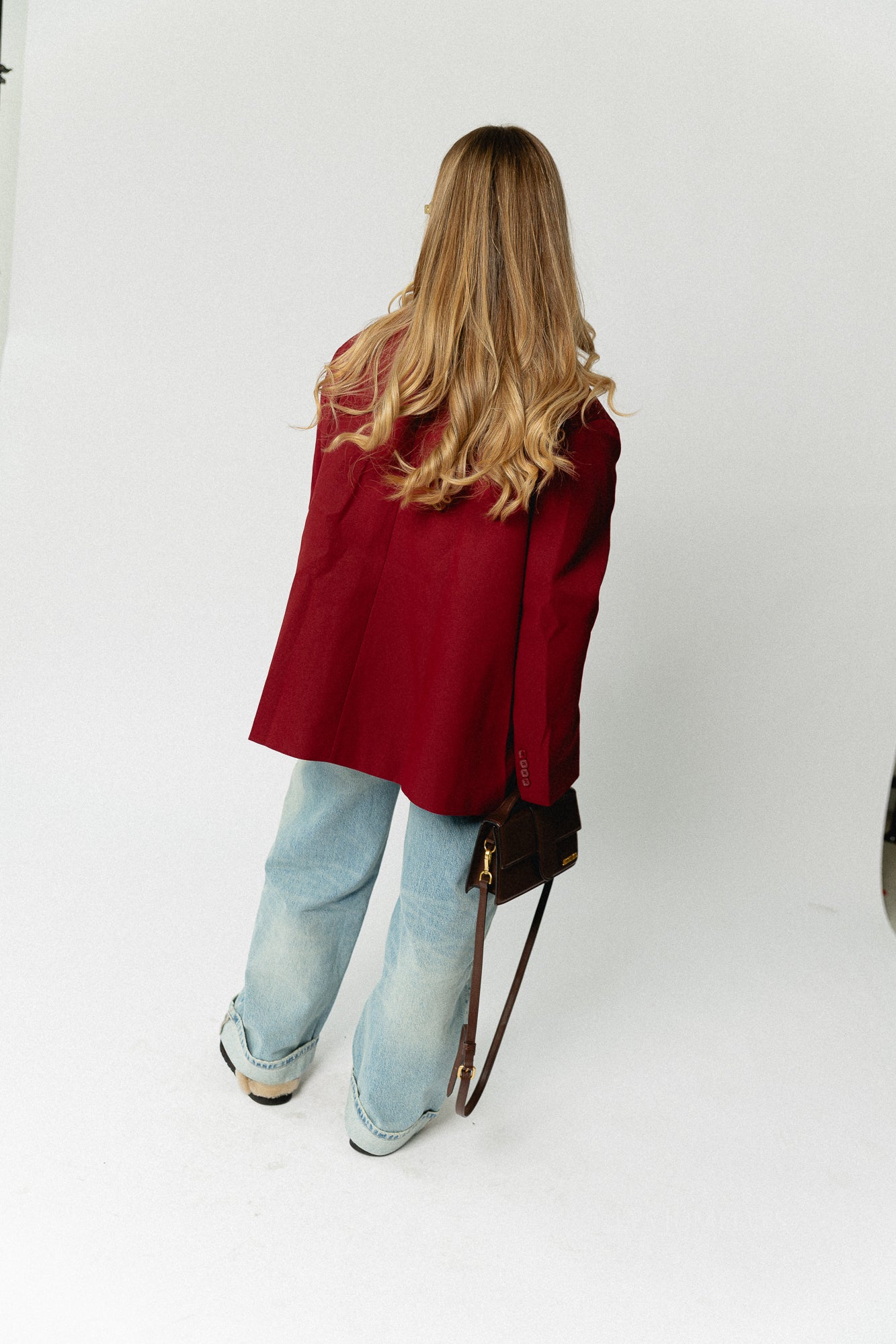 Chloe oversized blazer red dahlia