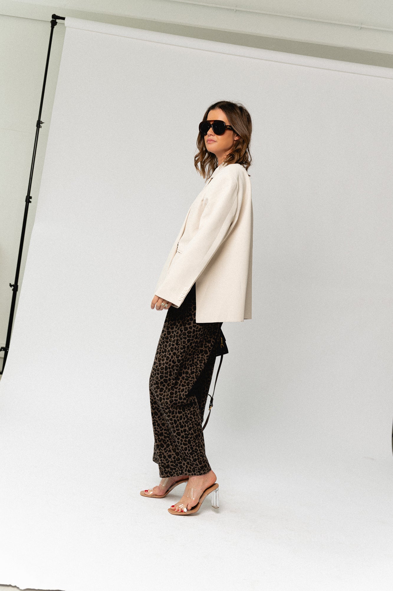 Chloe oversized blazer eggshell