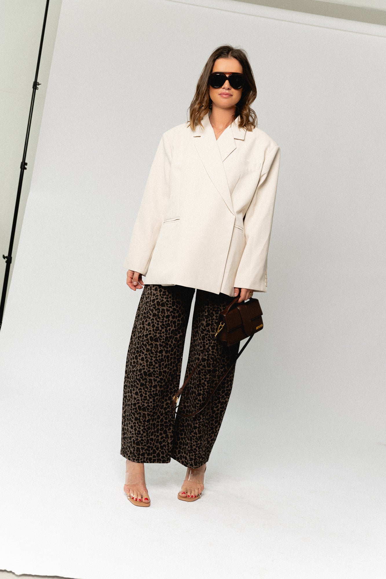 Chloe oversized blazer eggshell