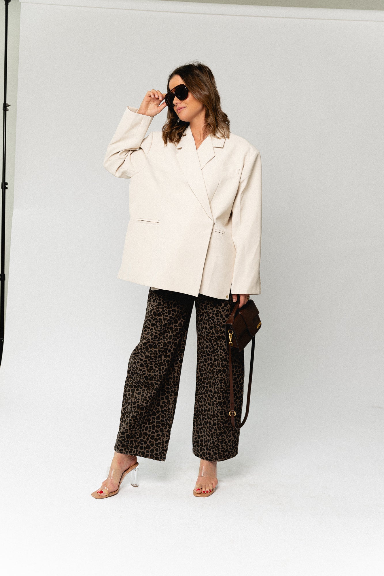 Chloe oversized blazer eggshell