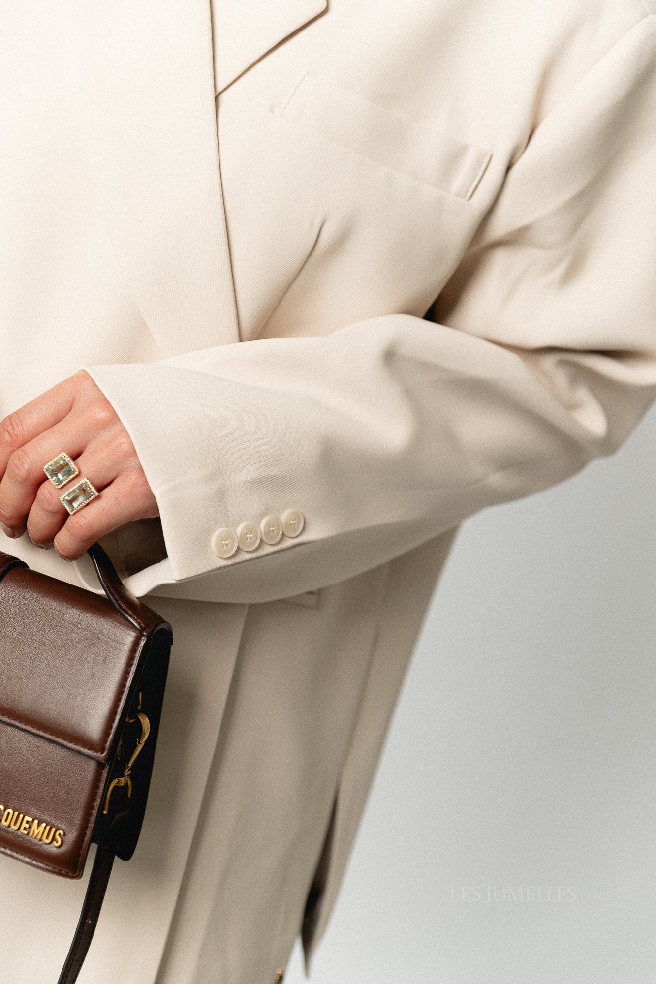 Chloe oversized blazer eggshell