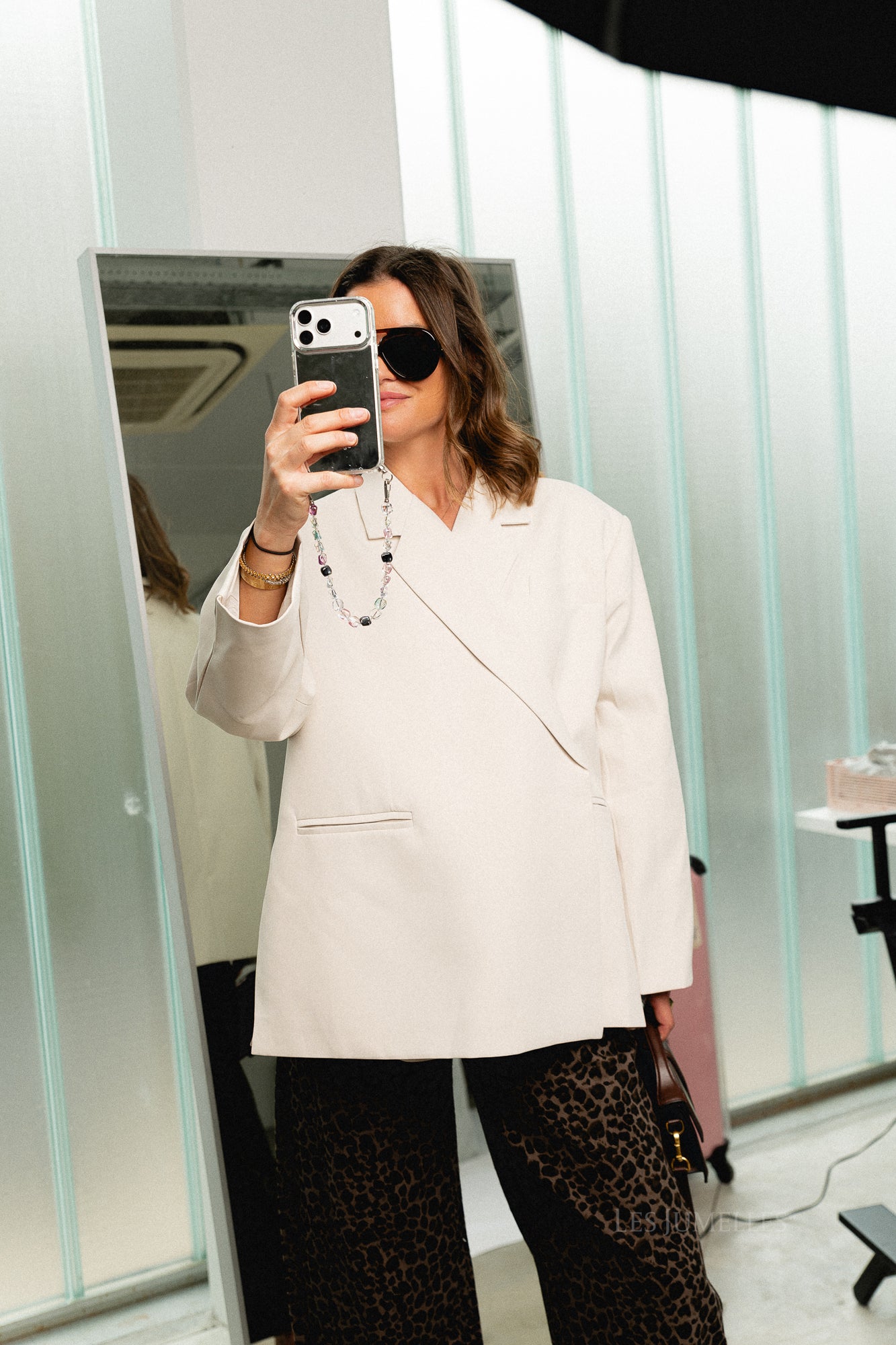 Chloe oversized blazer eggshell