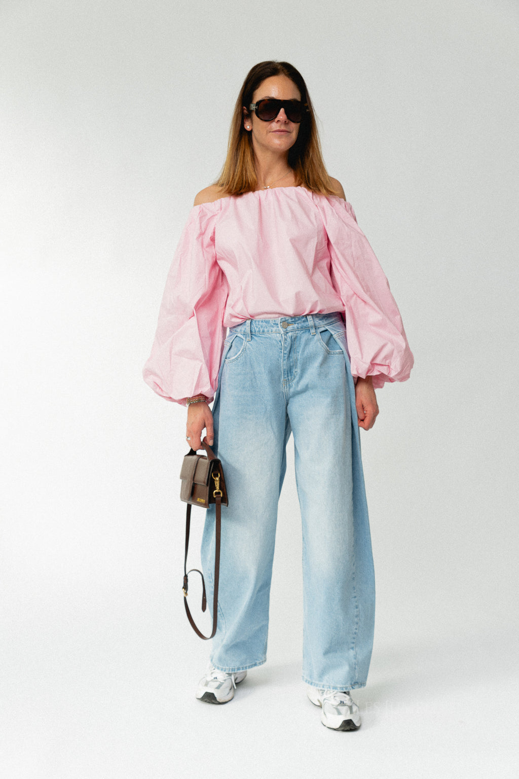 Fran off shoulder blouse pink