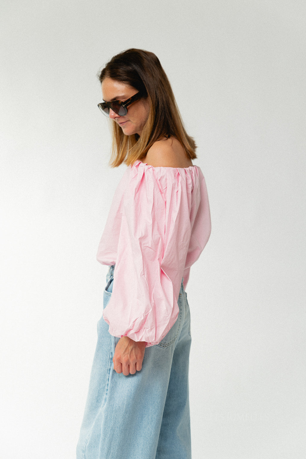 Fran off shoulder blouse pink