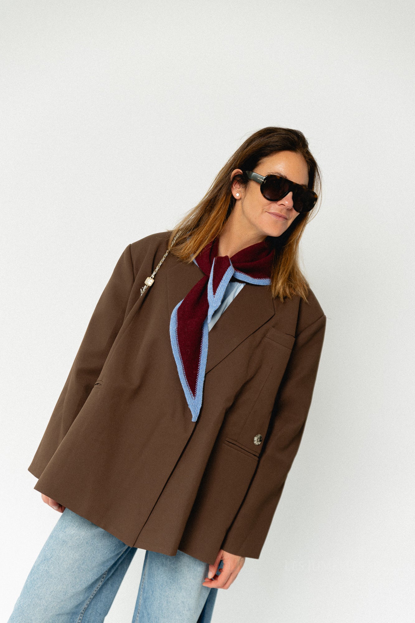 Chloe Oversized-Blazer in Braun