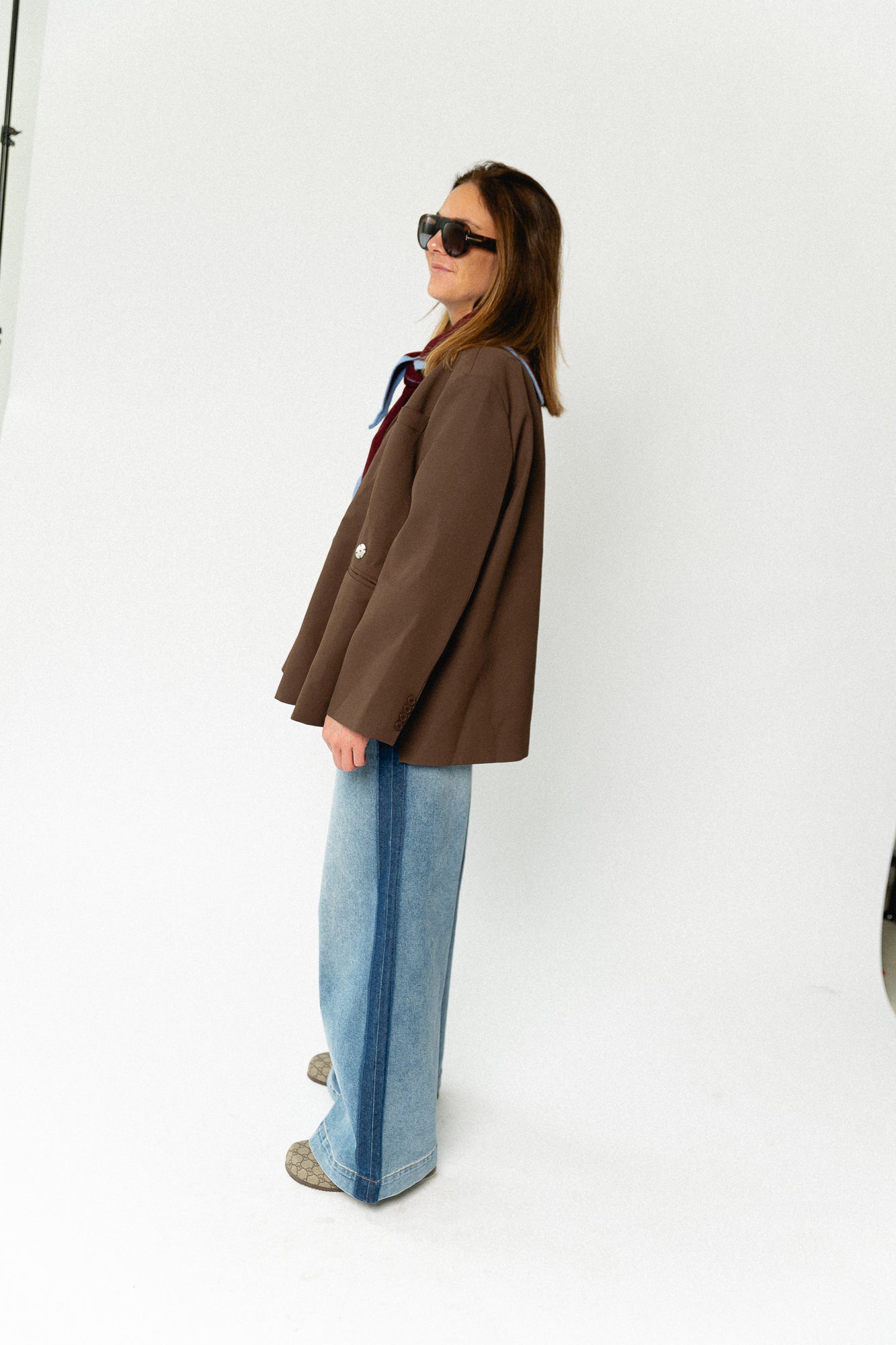 Chloe Oversized-Blazer in Braun