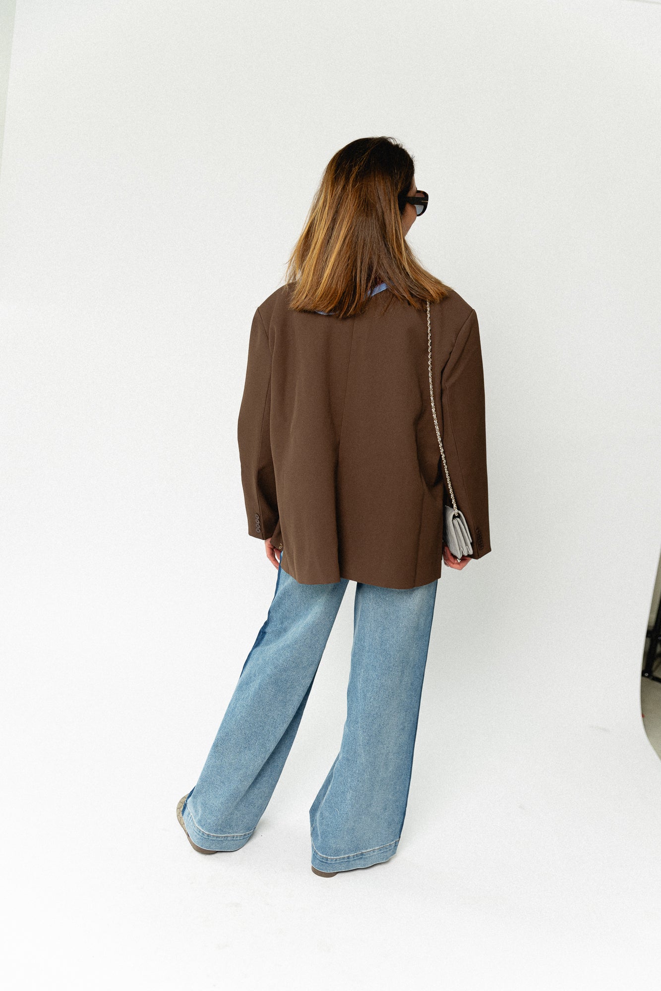 Chloe Oversized-Blazer in Braun