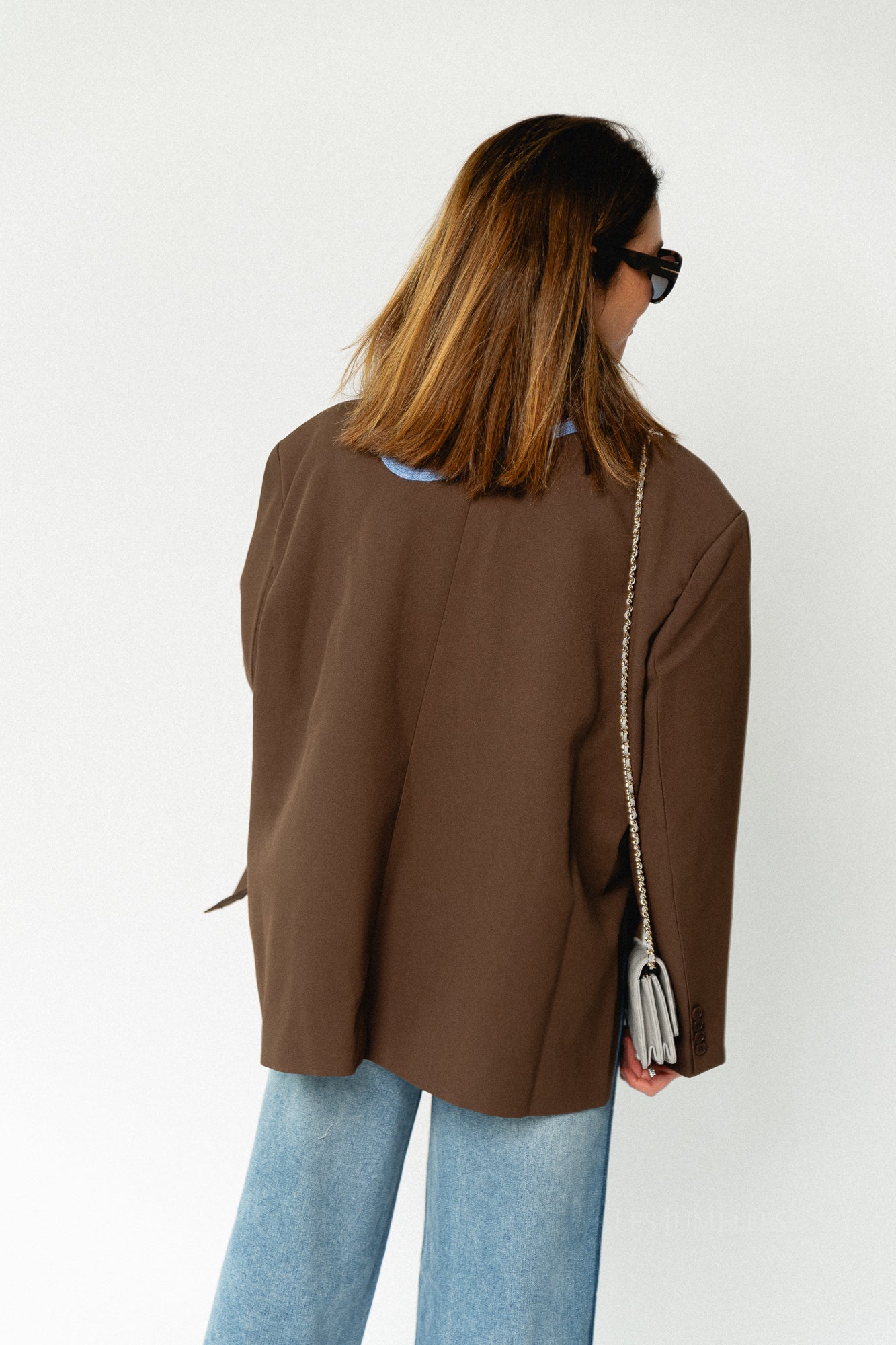 Chloe Oversized-Blazer in Braun