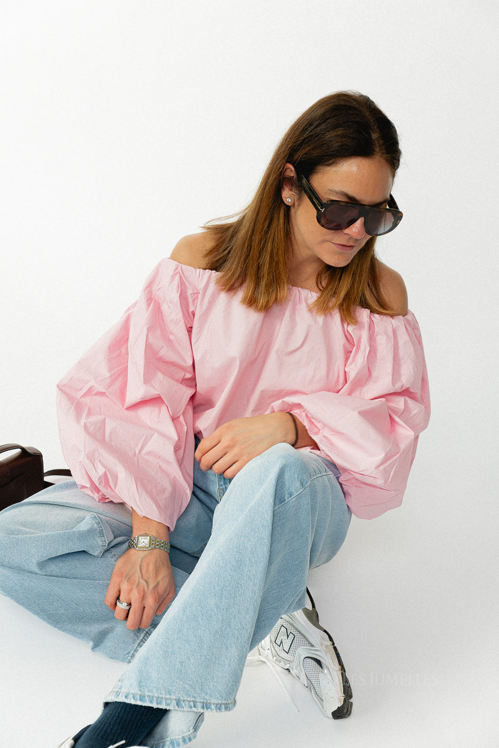 Fran off shoulder blouse pink